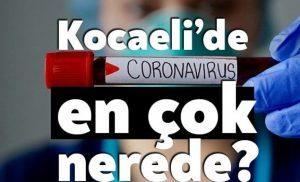 Kocaeli'de corona virüsü en çok nerede?