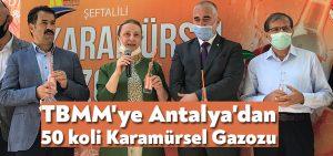 TBMM’ye Antalya’dan 50 koli Karamürsel Gazozu