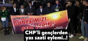 Kocaeli Haber – CHP’li gençlerden yaz saati uygulaması eylemi!