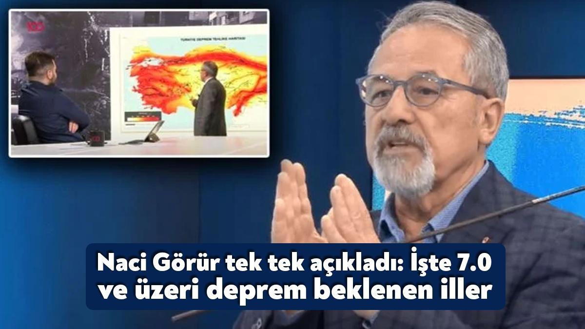 Naci Görür Tek Tek Açıkladı: İşte 7.0 Ve üzeri Deprem Beklenen Iller ...