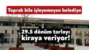Toprak bile işleyemeyen Karamürsel Belediyesi 29.5 dönüm tarlayı kiraya veriyor!