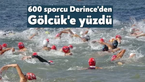 600 sporcu Derince’den Gölcük’e yüzdü