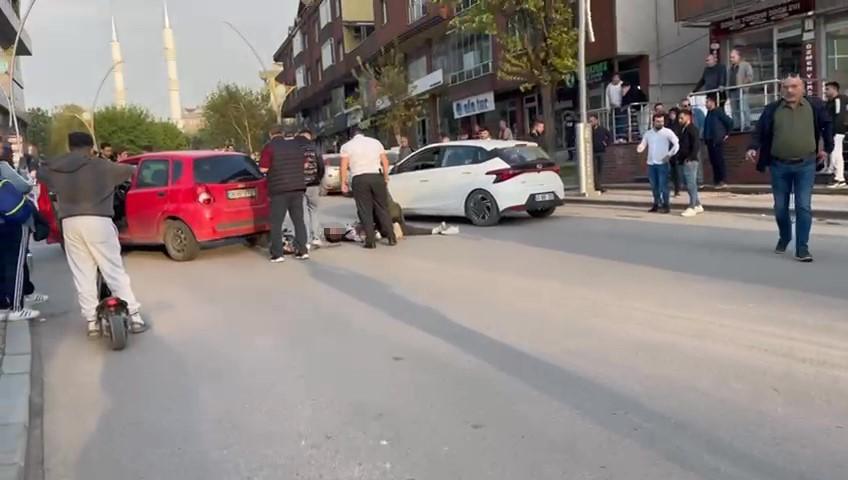Otomobille motosiklet carpisti 1 kisi yarali3